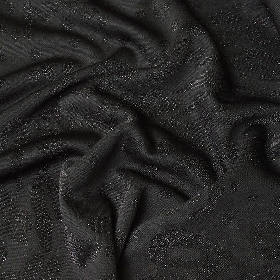Тканина трикотаж Сьюзі чорний, фото 2 Тканина трикотаж Сьюзі чорний, фото 2