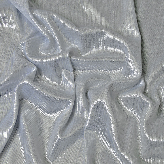 Knitwear foil Shine срібло/білий, фото 2