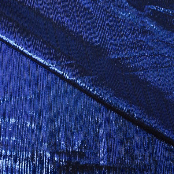 Тканина трикотаж фойл Сяйво електрик/чорний, фото 1