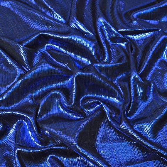 Тканина трикотаж фойл Сяйво електрик/чорний, фото 2
