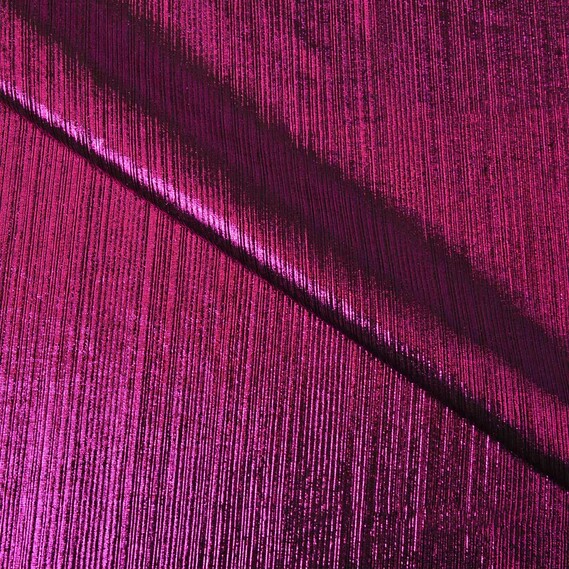 Тканина трикотаж фойл Сяйво фуксія/чорний, фото 1