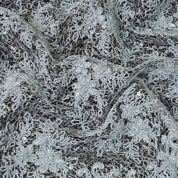 Ткань гіпюр Красотка сірий, фото 1 Ткань гіпюр Красотка сірий, фото 1