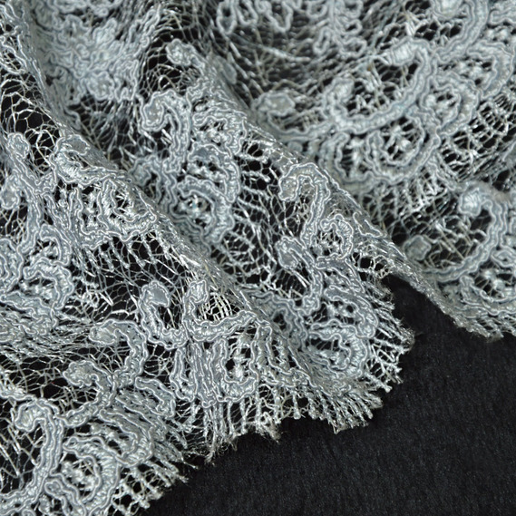 Ткань гіпюр Красотка сірий, фото 2 Ткань гіпюр Красотка сірий, фото 2