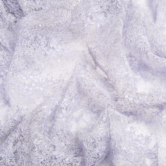 Ткань гіпюр Красотка 130 см 130 гр/м2, для платьев, блузок, юбок и вечерней одежды ліловий, фото 4
