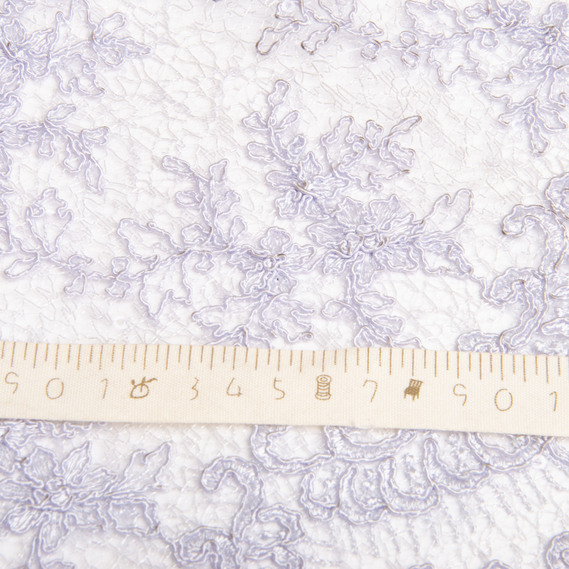 Ткань гіпюр Красотка 130 см 130 гр/м2, для платьев, блузок, юбок и вечерней одежды ліловий, фото 5
