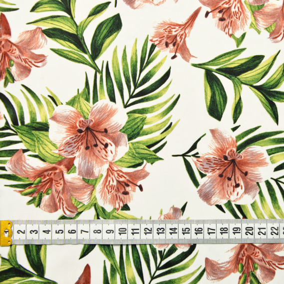 Тканина сатин Fendi, 150 см, для одягу, плаття, костюмів, спідниць V-5/1 Лілія білий, Квітковий, фото 3 Тканина сатин Fendi, 150 см, для одягу, плаття, костюмів, спідниць V-5/1 Лілія білий, Квітковий, фото 3