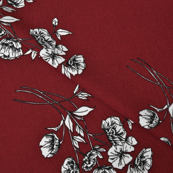 Плательна Madrid креп букет бордо, Квітковий, фото 1