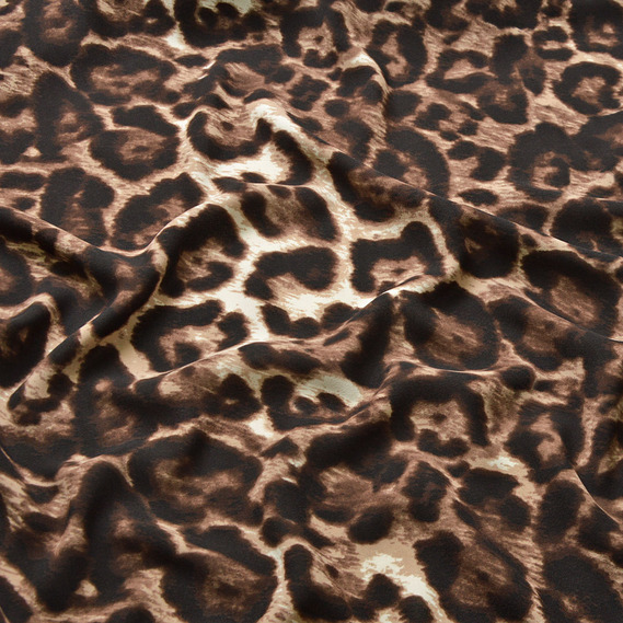 Тканина плательна креп Мадагаскар, 150 см, для одягу, плаття, костюмів, спідниць V-1/1 коричнева, фото 2