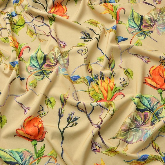 Плательна Квітка супер софт Ліонелла беж, Флора, фото 2