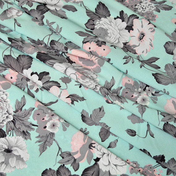 Плательная Цветок супер софт квіти ментол, Квітковий, фото 1