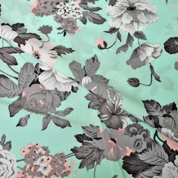 Плательная Цветок супер софт квіти ментол, Квітковий, фото 2