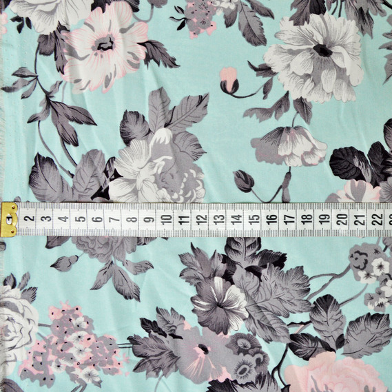 Плательная Цветок супер софт квіти ментол, Квітковий, фото 3