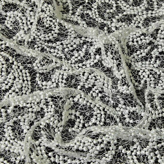 Ткань гипюр Venezia молоко, фото 1 Ткань гипюр Venezia молоко, фото 1