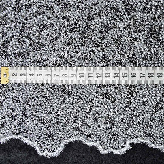 Ткань гипюр Venezia сірий, фото 3 Ткань гипюр Venezia сірий, фото 3