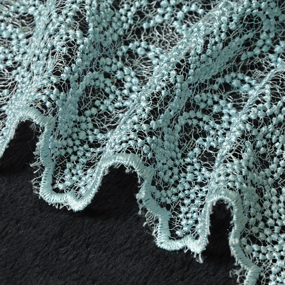 Ткань гипюр Venezia м’ята , фото 2