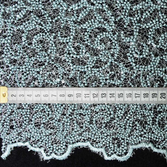 Ткань гипюр Venezia м’ята , фото 3