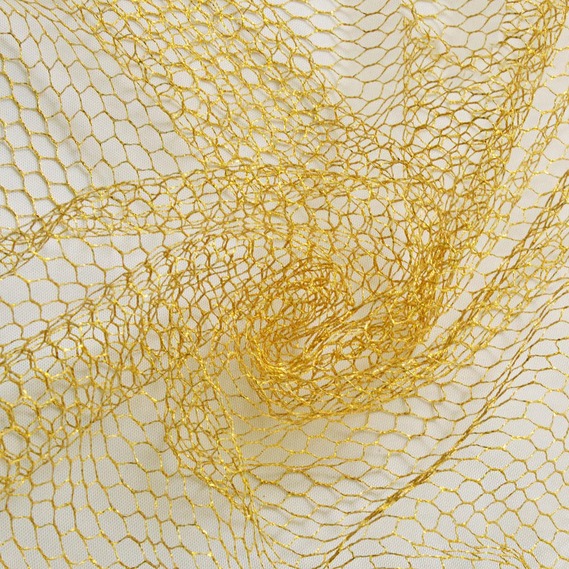 Сетка декоративная золото соти, фото 1