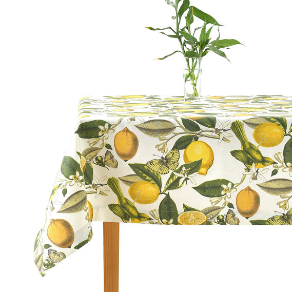 Скатертина з водовідштовхувальним просоченням IDEIA 140х170 см бавовна лимони, фото 2