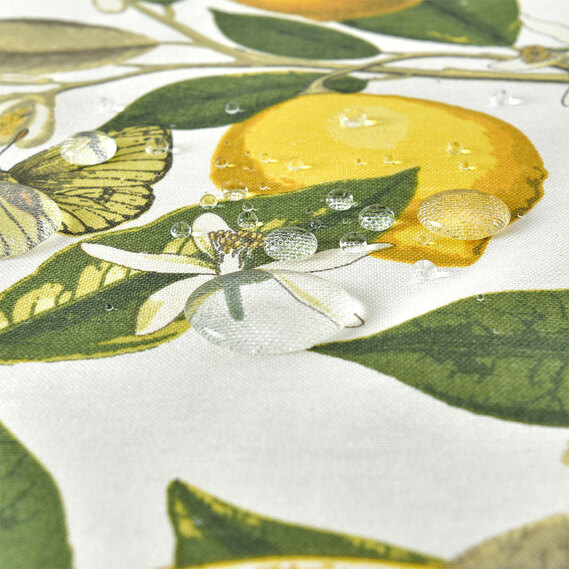 Скатертина з водовідштовхувальним просоченням IDEIA 140х170 см бавовна лимони, фото 3