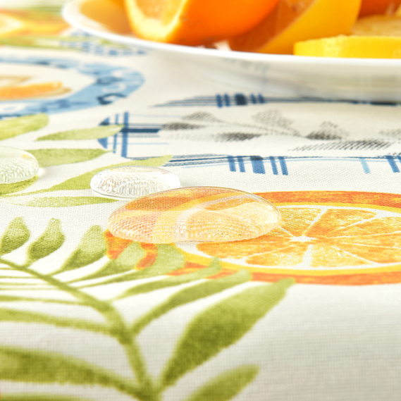 Скатертина з водовідштовхувальним просоченням IDEIA 140х170 см бавовна апельсини, фото 3