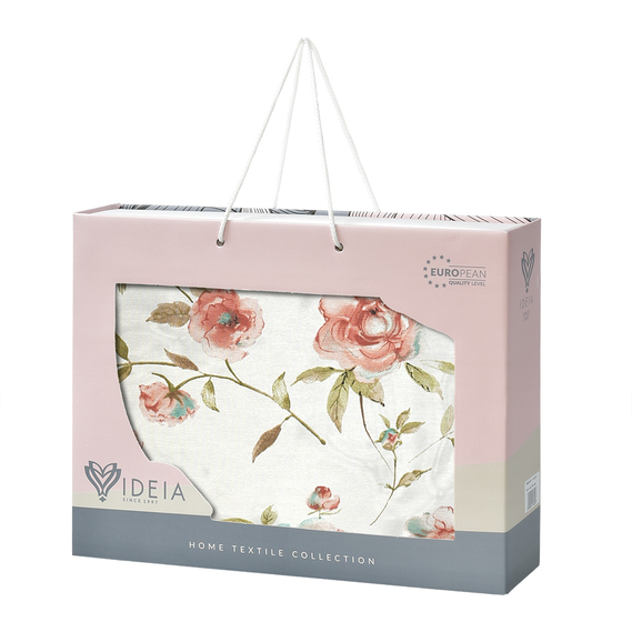 Скатертина з водовідштовхувальним просоченням IDEIA 140х170 см бавовна солов`їна пісня V-4 бірюза, фото 4