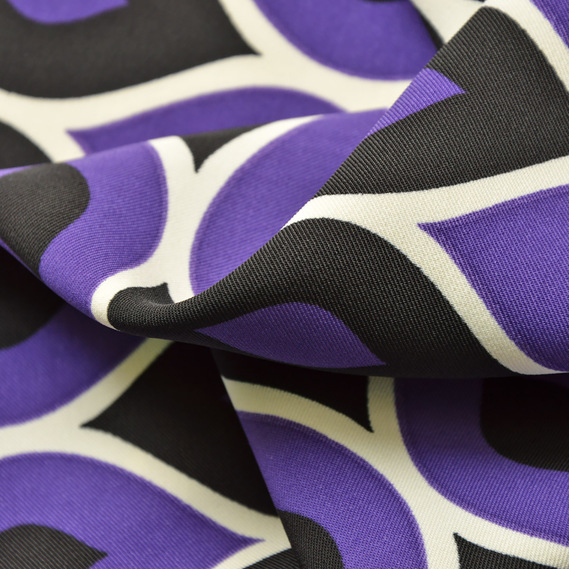 Тканина костюмна креп Prada ланцюжок пурпурна, Абстракція, фото 3 Тканина костюмна креп Prada ланцюжок пурпурна, Абстракція, фото 3