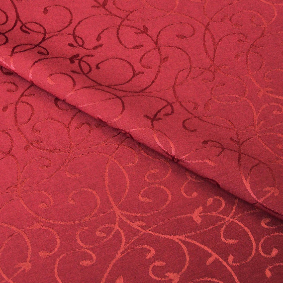 Decorative tablecloth fabric Slavia, 155 cm wide, suitable for tablecloths, napkins, and decor 8/54 Ліана бордо, фото 1