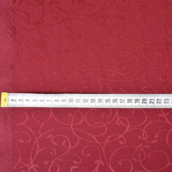 Decorative tablecloth fabric Slavia, 155 cm wide, suitable for tablecloths, napkins, and decor 8/54 Ліана бордо, фото 3
