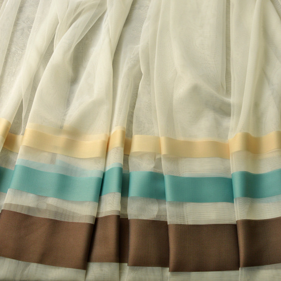 Тюль сетка набивной Вальтер V-108 бірюза, фото 1 Тюль сетка набивной Вальтер V-108 бірюза, фото 1