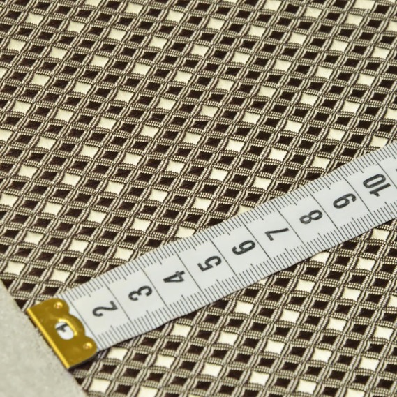 Ткань портьерная жаккардовая Люмьера V-701 чорний шоколад, фото 3