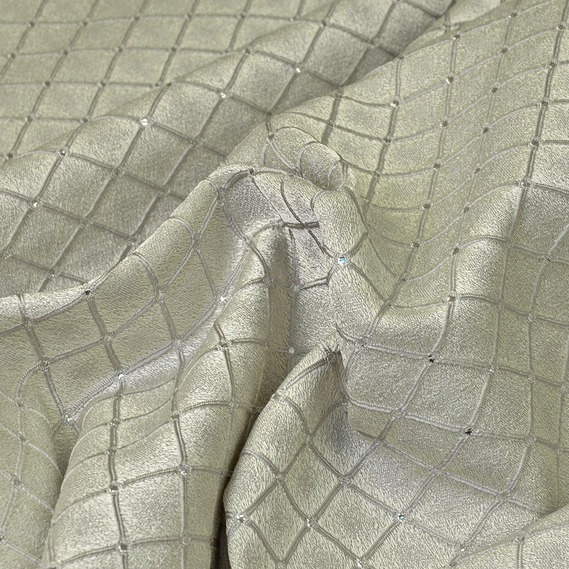 Тканина портьєрна жакардова Valeria V-03 світлий сірий, фото 2