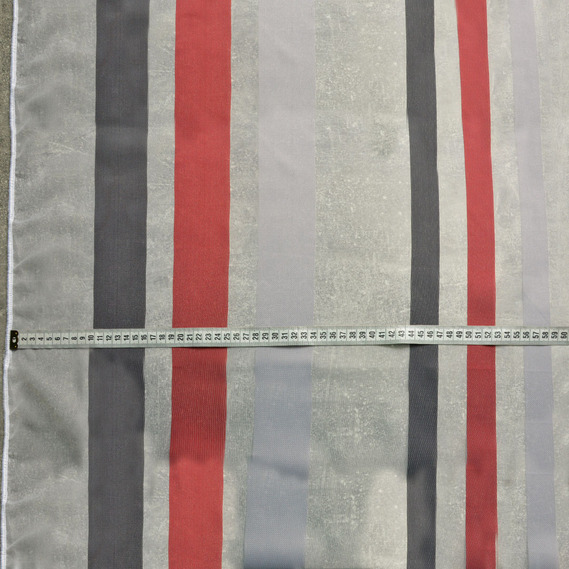 Тюль сітка набивний Смуга параллель V-109 бордо, фото 2