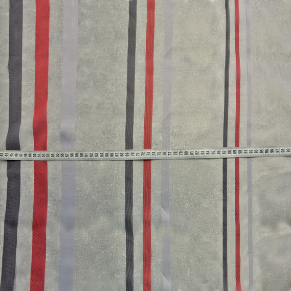 Тюль сітка набивний Смуга параллель V-109 бордо, фото 3