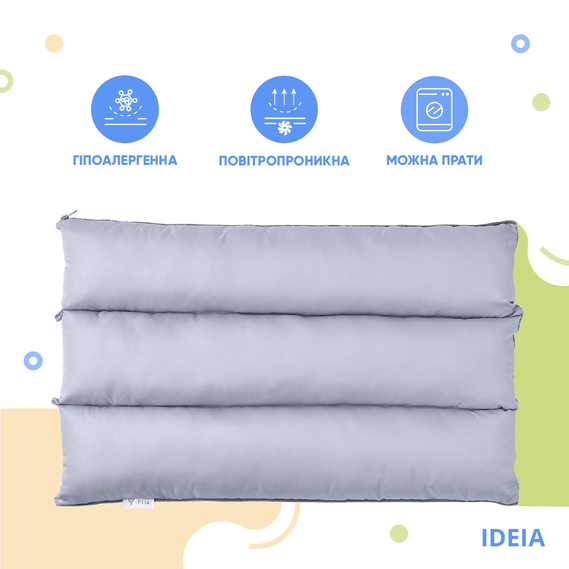 Roll pillow transformer 40х60 cm IDEIA, multifunctional for rest and travel, for the car св.сірий, фото 2