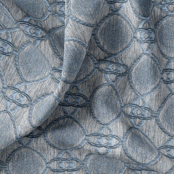 Тканина портьєрна жакардова Версаль V-19 джинс, фото 1