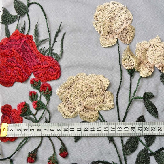 Сетка-вышивка Волшебница червона, фото 4