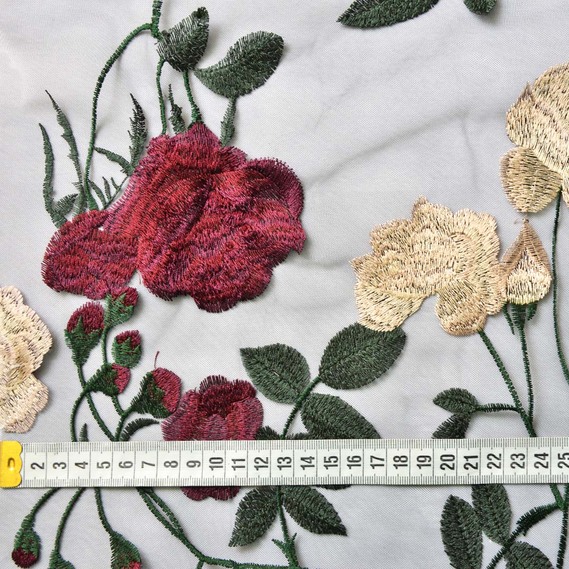 Сітка-вишивка Чарівниця баклажан, фото 4 Сітка-вишивка Чарівниця баклажан, фото 4