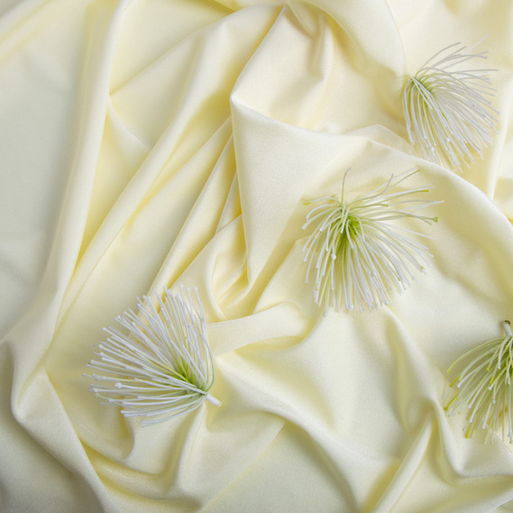 Тканина трикотаж Біфлекс блиск 217 гр/кв.м крем , фото 3