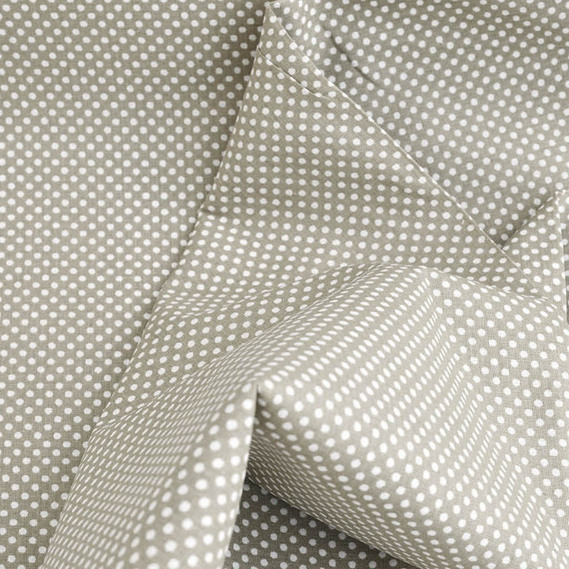 Ranfors calico fabric for bedclothes 2.4 m v-39 горошок сірий, фото 1