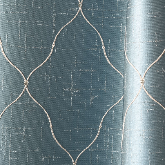 Ткань портъерная жаккардовая Нео Классика, шторная ткань, ткань для штор, шторы, портьеры, гардины, ткань гардинная V-805 бірюза, фото 3