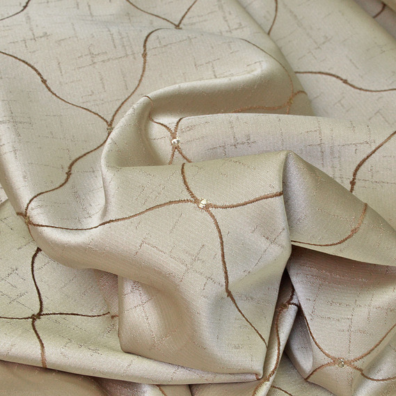 Тканина портьєрна жакардова Нео Класика, шторна тканина, тканина для штор, штори, портьєри, гардіни, тканина для гардин V-102 світлий беж, фото 2