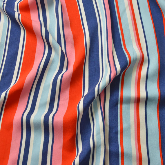 Штапель ЕТ смуги т.сині/блак/червоний, Смуга, фото 2