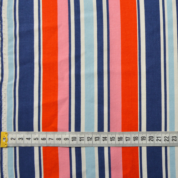 Штапель ЕТ смуги т.сині/блак/червоний, Смуга, фото 3 Штапель ЕТ смуги т.сині/блак/червоний, Смуга, фото 3