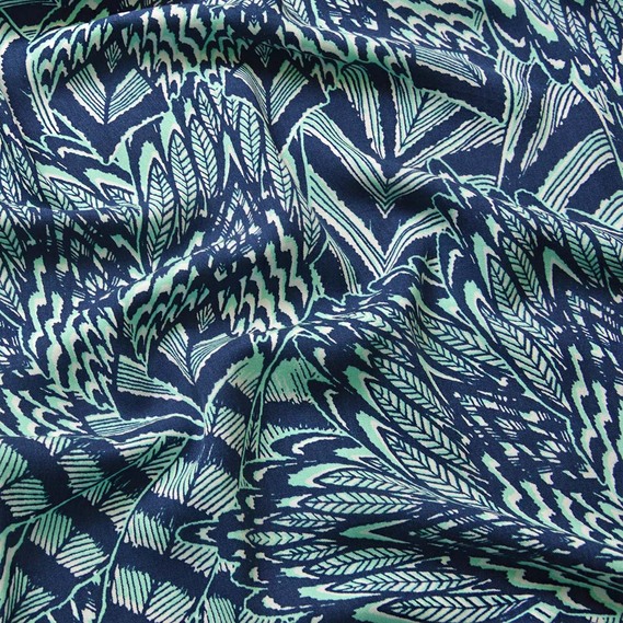 абстракція т.синє перо/бірюза, фото 2  абстракція т.синє перо/бірюза, фото 2