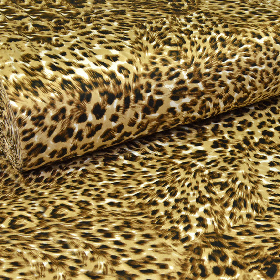 Тканина сатин набивний V-R030384/07 Саванна беж, Анімалістичний, фото 1