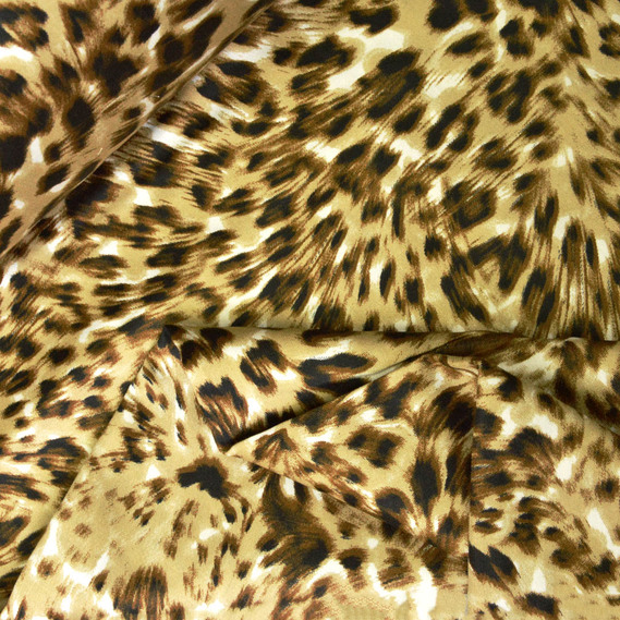 Тканина сатин набивний V-R030384/07 Саванна беж, Анімалістичний, фото 2