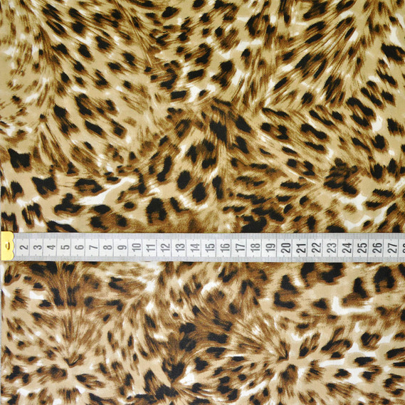 Тканина сатин набивний V-R030384/07 Саванна беж, Анімалістичний, фото 3