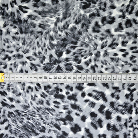 Satin printed fabric V-R030384/06 Саванна сіра, Анімалістичний, фото 3