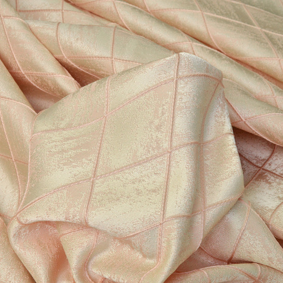 Тканина портьєрна жакардова Ніка  V-02 рожева, фото 2 Тканина портьєрна жакардова Ніка  V-02 рожева, фото 2