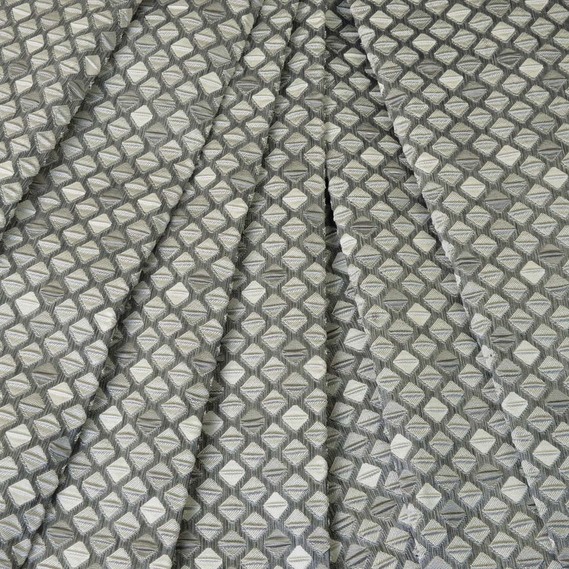Тканина портьєрна жакардова Рубик V-14 сіра, фото 1